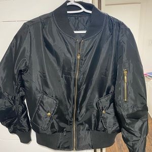 Black Jacket w gold zippers super cute never worn!
